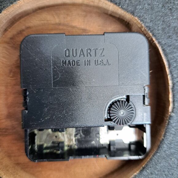 Vintage Quartz Wall Clock, Brown & Gold Wooden Wall Clock With Shelf 15"X11" - Picture 6 of 6